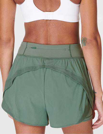 Sweaty Betty Tempo Run Shorts - Cool Forest Greenimage4- The Sports Edit