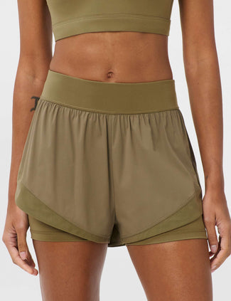 Tempo Run Shorts - Khaki Brown