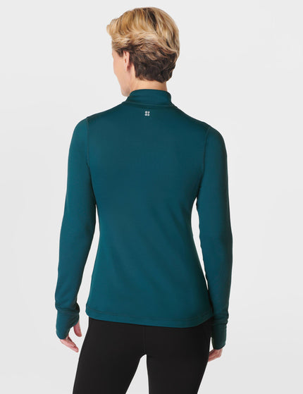 Sweaty Betty Therma Boost Running Half Zip - Deep Greenimage2- The Sports Edit