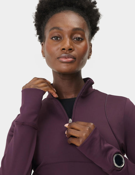 Sweaty Betty Therma Half Zip Midlayer - Neptune Purpleimages3- The Sports Edit