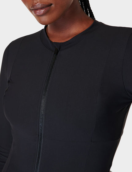 Sweaty Betty Tidal Xtra Life Long Sleeve Swimsuit - Black Aimage3- The Sports Edit