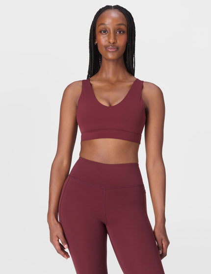Sweaty Betty Ultimate Studio Voop Bra - Garnet Redimages1- The Sports Edit
