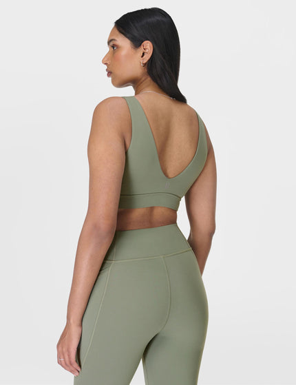 Sweaty Betty Ultimate Studio Voop Bra - Willow Greenimage2- The Sports Edit