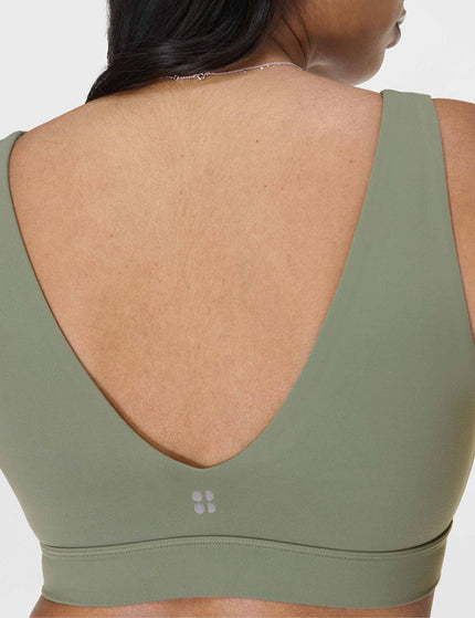Sweaty Betty Ultimate Studio Voop Bra - Willow Greenimage4- The Sports Edit