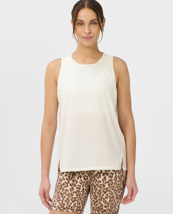 Ultimate Train Loose Rib Tank - Dove White