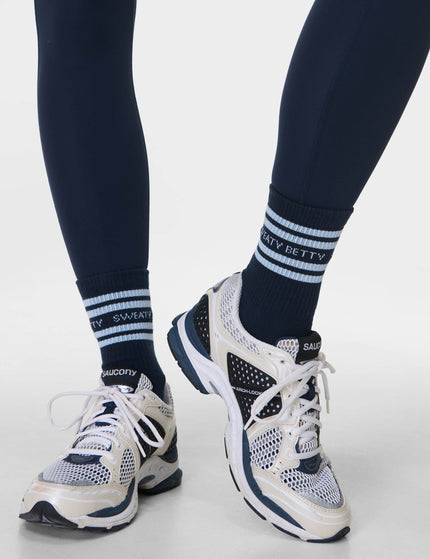 Sweaty Betty Varsity Slogan Socks 3 Pack - Navy Blueimages4- The Sports Edit