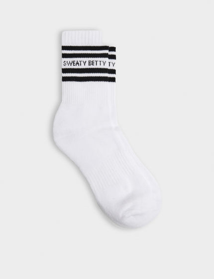 Sweaty Betty Varsity Slogan Socks - White Blackimages1- The Sports Edit