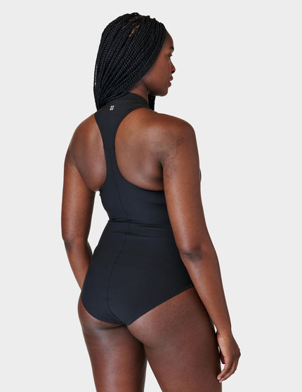 Sweaty Betty Vista Xtra Life High Neck Swimsuit - Black Aimage2- The Sports Edit