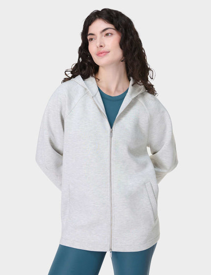 Sweaty Betty Wind Down Zip Up Hoody - Ice Grey Marlimage1- The Sports Edit