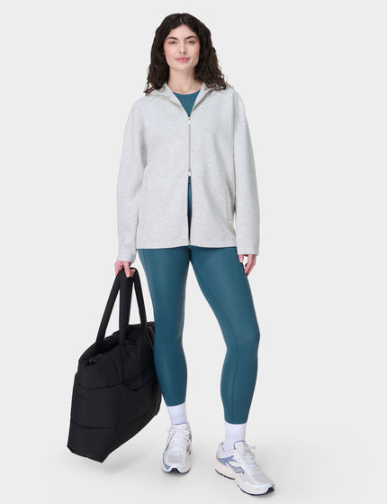 Sweaty Betty Wind Down Zip Up Hoody - Ice Grey Marlimage5- The Sports Edit