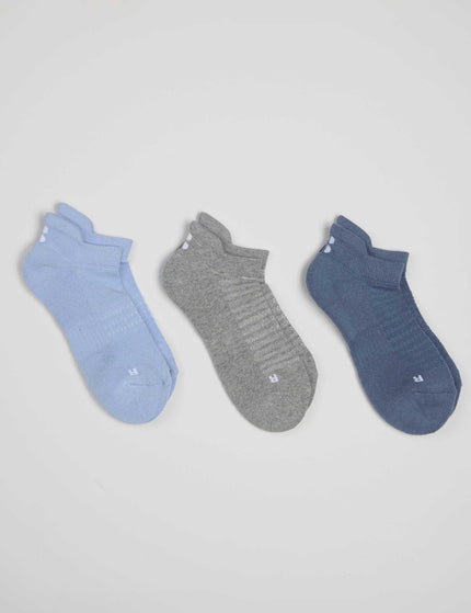 Sweaty Betty Workout Trainer Socks 3 Pack - Grey Marl/Luxe Blue/Glacier Blueimages1- The Sports Edit