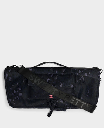 Yoga Mat Carry Bag - Black Luxe Leopard Print