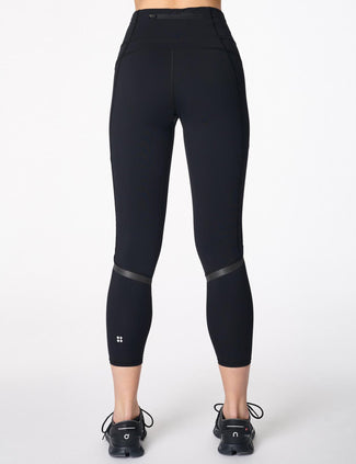 Zero Gravity High Waisted 7/8 Running Tight - Black