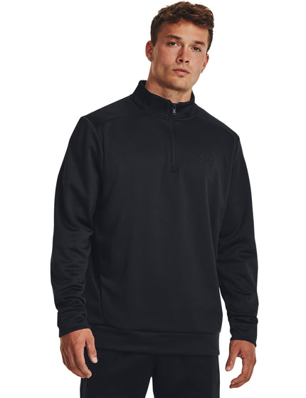 Under Armour Armour Fleece 1/4 Zip - Black/Blackimage1- The Sports Edit