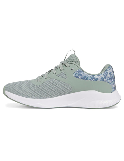 Under Armour Charged Aurora 2 + Training Shoes - Silica Green/White/Metallic Silicaimage3- The Sports Edit