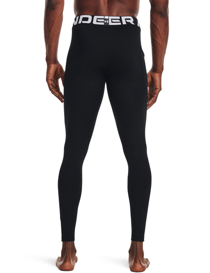 Under Armour ColdGear Armour Leggings - Black/Whiteimage2- The Sports Edit