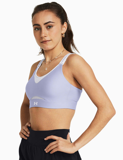 Under Armour Infinity 2.0 High Sports Bra - Celeste/Whiteimage4- The Sports Edit