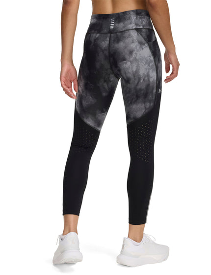Under Armour Launch Printed Ankle Tights - Black/Reflectiveimage2- The Sports Edit
