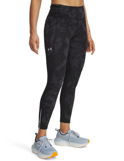 Under Armour Launch Printed Ankle Tights - Black/Reflectiveimages1- The Sports Edit
