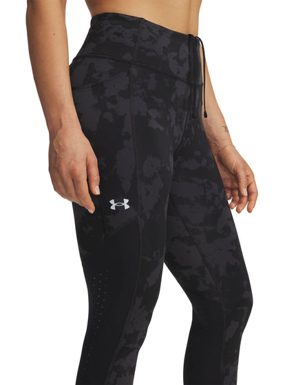 Under Armour Launch Printed Ankle Tights - Black/Reflectiveimages3- The Sports Edit
