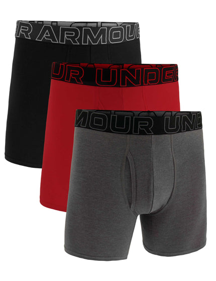 Under Armour Performance Cotton 6" 3-Pack Boxerjock - Black/Red/Greyimages1- The Sports Edit