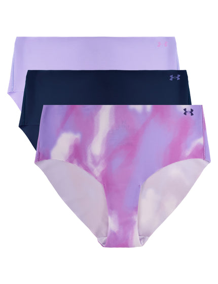 Under Armour Pure Stretch 3-Pack No Show Hipster - Violet Void/Transparent/Washed Navyimages1- The Sports Edit