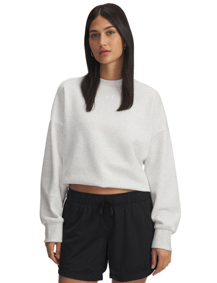 Under Armour Rival Fleece Oversized Crew - Distant Grey/Whiteimages1- The Sports Edit