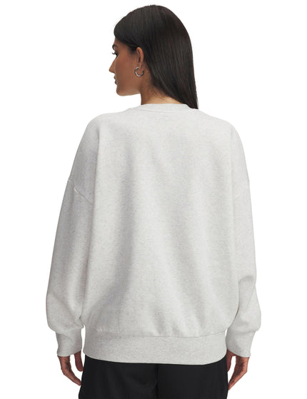 Under Armour Rival Fleece Oversized Crew - Distant Grey/Whiteimages2- The Sports Edit