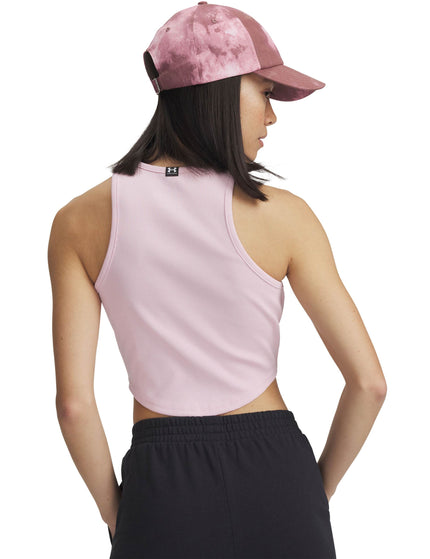 Under Armour Rival Rib Tank - Prime Pink/Whiteimage2- The Sports Edit