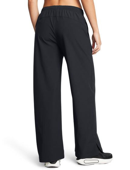 Under Armour Rival Wide Leg Pants - Black/Whiteimage2- The Sports Edit