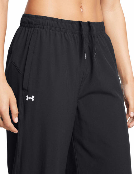 Under Armour Rival Wide Leg Pants - Black/Whiteimage3- The Sports Edit