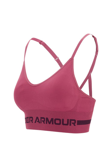 Under Armour Seamless Low Long Sports Bra - Pink Quartz/Polaris Purpleimage5- The Sports Edit