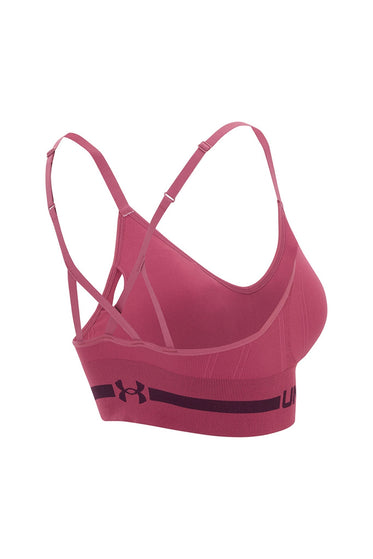 Under Armour Seamless Low Long Sports Bra - Pink Quartz/Polaris Purpleimage6- The Sports Edit