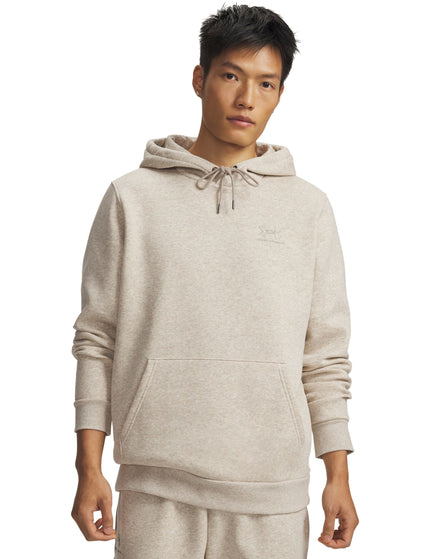 Under Armour Icon Fleece Hoodie - Timberwolf Taupe Light Heather/Timberwolf Taupeimages1- The Sports Edit