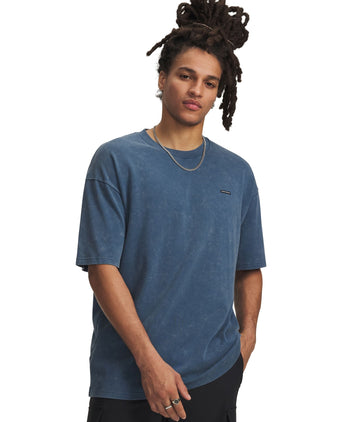 Heavyweight Logo Wash Short Sleeve T-Shirt - Wham Blue/White