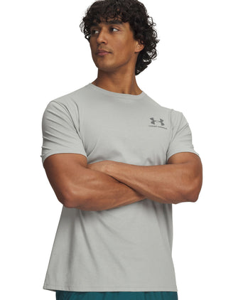 Chest Logo Short Sleeve T-Shirt - Titanium/Clay Green
