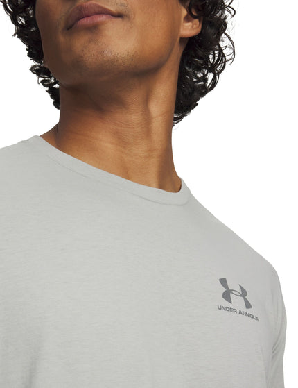 Under Armour Chest Logo Short Sleeve T-Shirt - Titanium/Clay Greenimages3- The Sports Edit