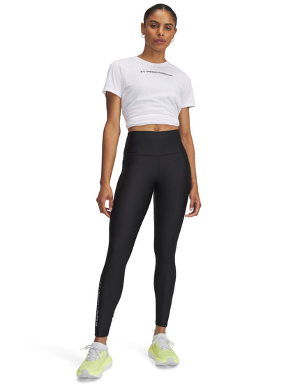 Under Armour UA Tech Branded Leggings - Black/Mod Greyimage3- The Sports Edit