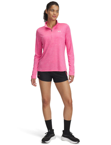 Under Armour UA Tech Play Up Shorts - Black/Super Pinkimage3- The Sports Edit