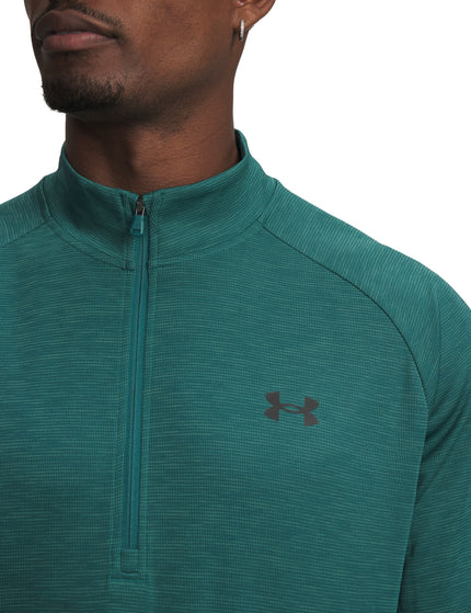 Under Armour Tech Textured 1/2 Zip - Rack Green/Blackimages3- The Sports Edit