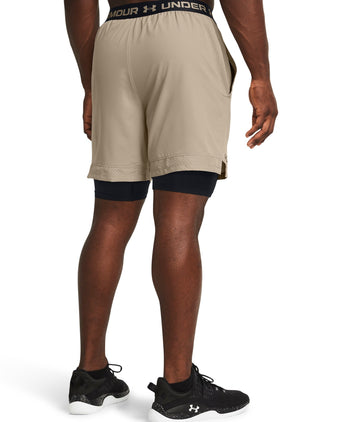 Vanish Woven 2-in-1 Shorts - Timberwolf Taupe/Black