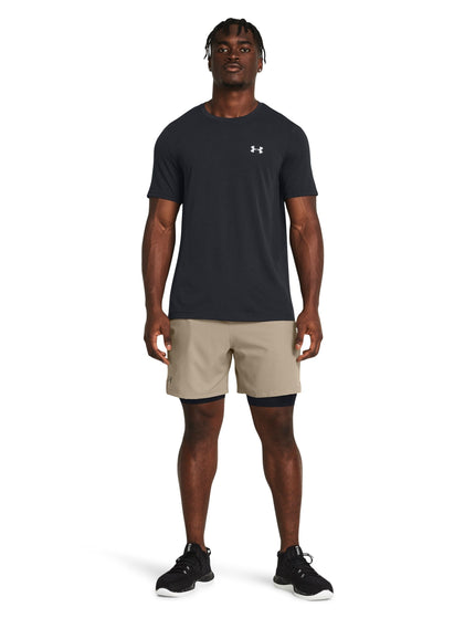 Under Armour Vanish Woven 2-in-1 Shorts - Timberwolf Taupe/Blackimages4- The Sports Edit