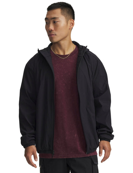 Under Armour Unstoppable Text Woven Jacket - Black/Blackimage1- The Sports Edit
