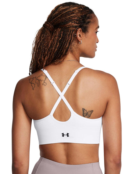 Under Armour Vanish Seamless Low Sports Bra - White/Blackimage2- The Sports Edit