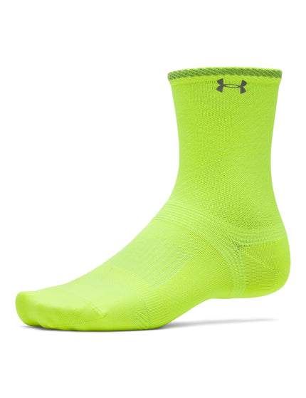 Under Armour Velociti Lite Crew Socks - High Vis Yellow/Reflectiveimages1- The Sports Edit