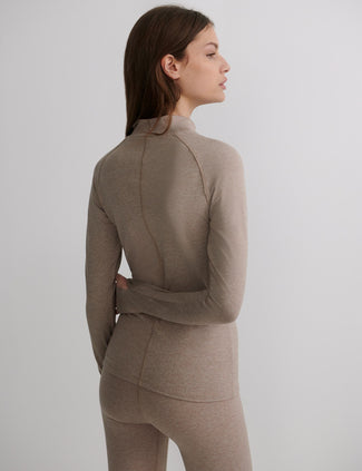 Always Warm Baselayer Top - Taupe Marl