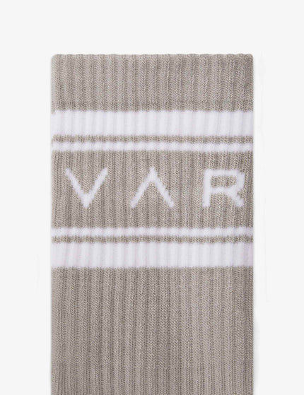 Varley Astley Active Sock - Cement/Snow Whiteimage2- The Sports Edit