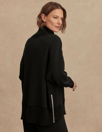 Barker High-Neck Sweat - Black