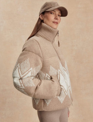 Belinda Knit Puffer - Light Taupe