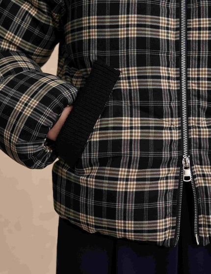 Varley Bryony Short Puffer Jacket - Navy Checkimages4- The Sports Edit